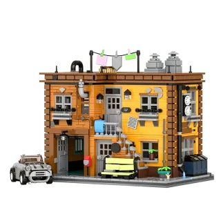 JIESTAR 66056 Ashley Vintage 2-Story House MOC City Street View Construction Building Block Brick Assembly Kit 2284 PCS
