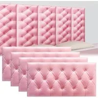 Agger 3D Wandpaneel 5er-Set selbstklebende 3D-Diamant-Schaumstoff-Wandpaneele