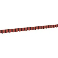 vidaXL Markise Markisenschürzen-Ersatz Orange und Schwarz 380 x 20 cm (1-St)