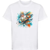 MyDesign24 T-Shirt Kinder Print Shirt Skateboard mit born to skate Aufschrift Bedrucktes Jungen und Mädchen Skater T-Shirt i534