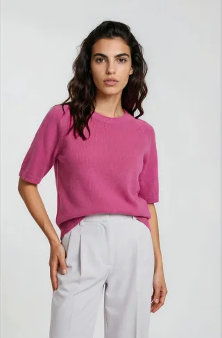 Milano Italy - 1/2 raglan sleeve roundneck pullover candy - Gr. - XL