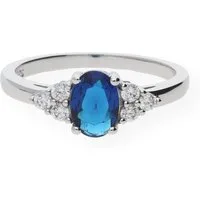 JuwelmaLux Fingerring JuwelmaLux Ring in Silber 925/000 mit synthetischem Saphir JL10-07-030 (kein Set, 1-tlg)