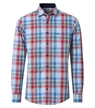 REDMOND - Freizeithemd rot - Gr. - 5XL
