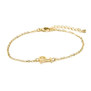 Luxenter Armband mit 18-karätiger Gelbgold-Oberfläche – Alphabet