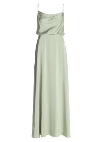 hey kyla - Abendkleid aus Satin mit angedeutetem Wasserfallausschnitt mint ice - Gr. - 34