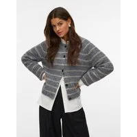 Vero Moda Strickjacke VMAWESOME SHINE LS O-NCK STRIPE CARD BOO