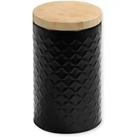Kesper Kaffeedose KAFFEEDOSE Ø10,8cm aus Metall Vorratsdose Blechdose (Schwarz-68), Teedose Tee Kaffee Dose Halter