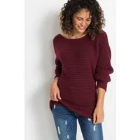 bonprix Strickpullover strukturierte Strickqualität, mit U-Boot-Ausschnitt und weitem Langarm