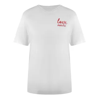 Love Moschino T-shirt Mit Kleinem Logo, Weiß