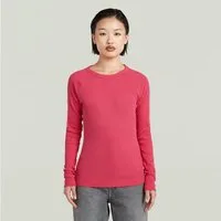 G-STAR Langarmshirt Slim Rib Keyhole mit Cut-Out hinten