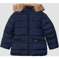 s.Oliver Winterjacke Outdoor-Jacke Steppjacke mit Kapuze und Fleece-Futter