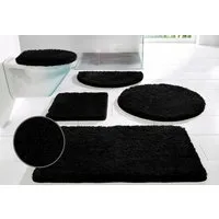 OTTO home Badematte Sanremo Standard, Badvorleger, Badezimmer Teppich, sehr weich, Höhe 30 mm, rutschhemmend beschichtet, schnell trocknend, fußbodenheizungsgeeignet, Polyester, rechteckig, 3-tlg. Hänge-WC Set, Badteppich, unifarben, rechteckig, rund
