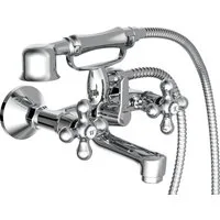 Schütte Wannenarmatur Elk (Set) Mischbatterie Badewanne, Wasserhahn Bad mit Handbrause, Chrom