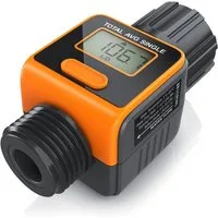 Brandson Wasserzähler Digitales Durchflussmessgerät 3/4 Zoll, Wasseruhr für Innen & Außen, (mit 1 Zoll Display), Durchflussmesser, 4 Modi zur Wasserverbrauchskontrolle, IPX6