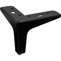 SO-TECH® Möbelfuß VICTOR, Stahl mit Bodengleiter, 135 x 135 x 40 mm, (1-St), Höhe 100 mm, schwarz matt
