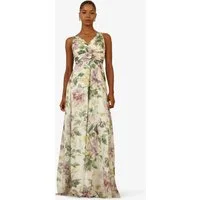 Kraimod Abendkleid mit Raffungen und floralem Druck