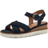 Tamaris Keilsandalette, Sommerschuh, Riemchensandale mit Ziernähten