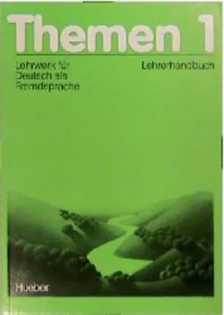 Themen 1: Lehrerhandbuch