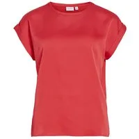 Vila Kurzarmbluse VIELLETTE S/S SATIN TOP - NOOS