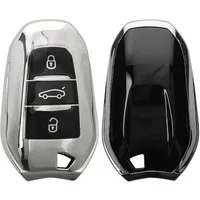 kwmobile Schlüsseltasche Autoschlüssel Hülle für Peugeot Citroen (1-tlg), Schlüsselhülle Silikon Case Schlüssel Cover