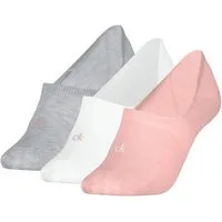 Calvin Klein Füßlinge CK WOMEN FOOTIE MC (3 Paar) Antirutsch Noppen im Fersenbereich, Cotton-Mix, elastisch
