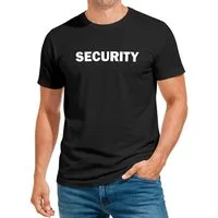 MoonWorks Print-Shirt Herren T-Shirt Security Fasching Karneval Lsst Minute Verkleidung mit Print