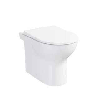 VitrA New S20 Round Tiefspüler-Stand-WC spülrandlos Smooth Flush back Weiß Hochglanz,7706L003-0075 7706L003-0075