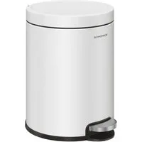 SONGMICS Kosmetikeimer Softclose-Deckel, Stahl, Kosmetikeimer, 3/6 L Mülleimer Bad, Tretmülleime