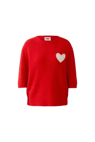 Oui - Pullover high risk red - Gr. - 40