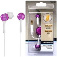 Thomson In-Ear Kopfhörer Ohrhörer 3,5mm Klinke Pink Headset (ergonomische Form, Keine, passend für HiFi MP4- MP3-Player iPod Walkman CD MD)