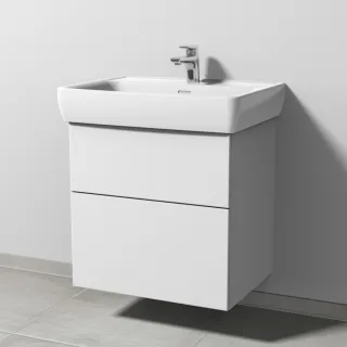 Sanipa 3way Waschtischunterbau zu Laufen Pro A Waschtisch mit 2 Auszügen, Weiß-Soft SM75743