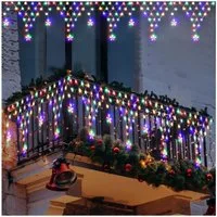 VIVIHEYDAY LED-Lichtervorhang Sterne LED Lichterkette Dekolicht Innen Weihnachten Deko, 8 Beleuchtungsmodi