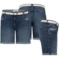 SUBLEVEL Bermudas Damen Jeans Shorts Bermuda Kurze Hose Shorts Short Denim Stretch Denim