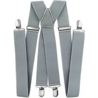 axy Hosenträger Herren Hosenträger 4 Stabile Clips X-Form 3,5cm Breit verstellbar und elastisch 120cm Lang