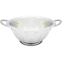 Krüger Seiher Edelstahl Standseiher glänzend poliert, Ø 24 cm, Edelstahl, (1-St), zeitloses Design und einfache Reinigung