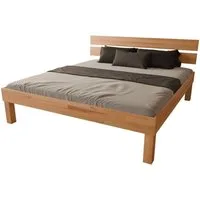MeinMassivholz Holzbett PALMA Kernbuche, Komfortbett, Massivholz, Bettgestell, Kopfpaneel, Einzel- & Doppelbett