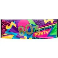 Boland Hängedekoration 80s Party Banner, Das fetzt: Partydeko im 80er Style!
