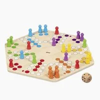 goki Spielesammlung Ludo für bis zu 6 Spieler, beidseitig bedruckt, gesellschaftsspiel,strategiespiel,würfelspiel,kinderspiel, Klassischer Spielspaß für die ganze Familie