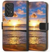 DeinDesign Handyhülle Meer Sonnenuntergang Strand Strand, Samsung Galaxy A53 5G Hülle Flip Case Klapphülle Handytasche Leder