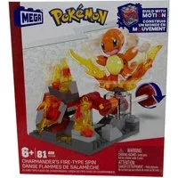 Mattel® Pokemon Charmander´s Fire-Type Spin Glumanda, Bau-Set 81 Teile Mega Spielbausteine