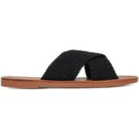 DeeZee Deezee Damen-Flip-Flops Schwarz E4736-1 Badepantolette