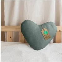lilimaus Dekokissen Kuschelkissen Herz & Stern aus Musselin fürs Kinderzimmer, Kuschelkissen mit & ohne Füllung - passend zu Betthimmel & Bettwäsche