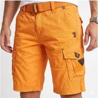 Geographical Norway Cargoshorts kurze Hose aus Baumwolle, Sommer-Bermuda (1-tlg) Herrenshorts mit Gürtel Größe S bis 5XL