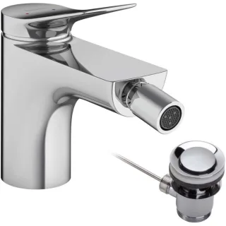 hansgrohe Vivenis Bidetarmatur 75200000 mit Zugstangen-Ablaufgarnitur, chrom