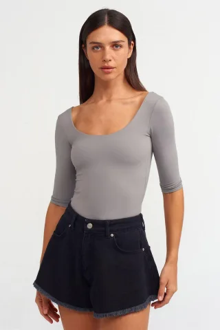 Damen Slim-Fit Nylon Elasthan T-Shirt