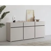 OTTO home Sideboard Cross,Breite 180 cm, moderne grifflose Kommode,3 Türen/3 Schubkästen, Schubladenschrank mit viel Stauraum, Einlegeböden verstellbar