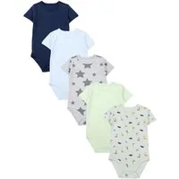 TupTam Kurzarmbody TupTam Jungen Baby Body Kurzarm in Unifarben - 5er Pack