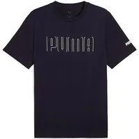 PUMA T-Shirt SPORT GRAPHIC TEE Regular Fit, Kurzarm, Grafik als Gummiprint auf Brust und Ärmeln