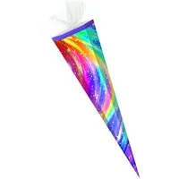 Verpackungsmittel GmbH Markneukirchen Schultüte Schultüte / Zuckertüte / 85cm / eckig / "Rainbow"