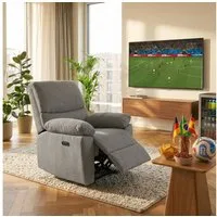 Home affaire Relaxsessel LANNOY, TV-Sessel, elektr. o. manuelle Relaxfunktion, USB A/C, Sessel mit Liegefunktion 105°-150°, Federkernpolsterung